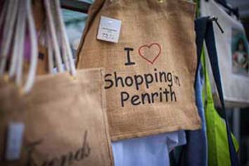 I love shopping in Penrith bag, photo courtesy of John Burrows Photography