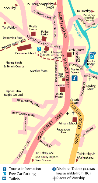 Town Map Of Kirkby Stephen 
