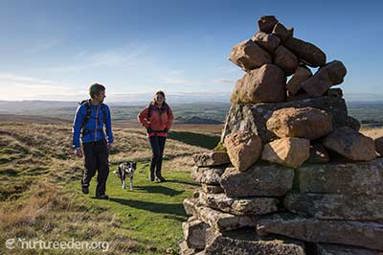 Walkers in the Eden Valley photo by Tony West, courtesy of the Nurture Eden photo Library