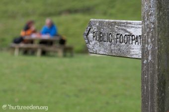 Public Footpath sign photo by Tony West, courtesy of the Nurture Eden Photo Library