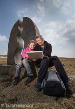 Walkers at the Water Cut, Mallerstang photo by Tony West courtesy of the Nurture Eden Photo Library