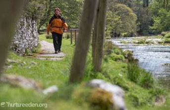 Walker at the River Eden photo by Dave Willis, courtesy of the Nurture Eden Photo Library