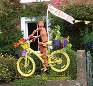 Yellow bike at Melmerby