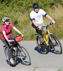 Cyclists photo by Ben Barden courtesy of the Cumbria Photo Library