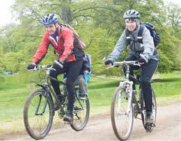 Cyclists at Lowther, photo by Dave Willis courtesy of the Cumbria Photo Library