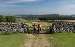 Walkers looing towards Lowther Castle photo courtesy of the Nurture Eden Photo Library