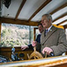 HRH The Prince of Wales aboard the Ullswater 'Steamer'