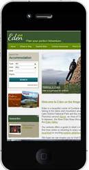 Visit Eden website viewed on a mobile phone