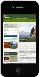 Visit Eden website viewed on a mobile phone