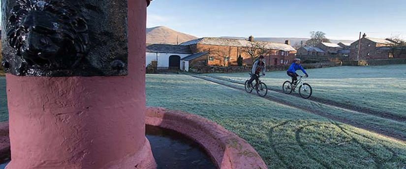Cyclists at Dufton photo courtesy of the Nurture Eden Photo Library