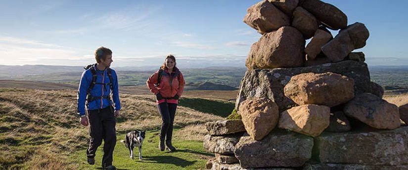 Walkers at the Nine Standars, photo courtesy of the Nuture Eden Photo Library