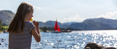 Girl eating an ice cream, photo by John Burrows Photography
