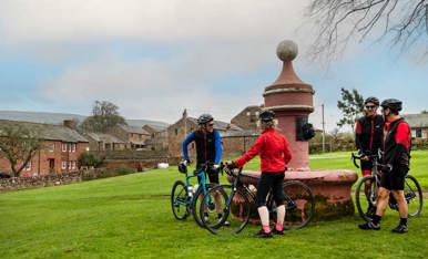 Cyclists at Dufton photo by Helen Shaw www.malkinphotography.co.uk