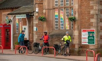 Penrith Cyclists at Penrith Station photo courtesy of the Cumbria Photo library