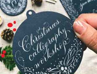 Quirkyworkshopschristmascalligraphy event.