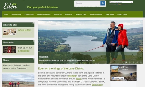 Visit Eden homepage October 2025