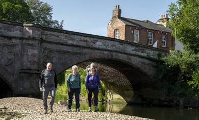 Appleby riverside family photo courtesy of the Cumbria Photo Library